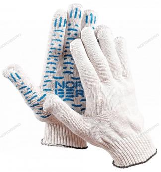 Перчатки с пвх покрытием белые Nordberg упаковка 250 шт. NCG610150