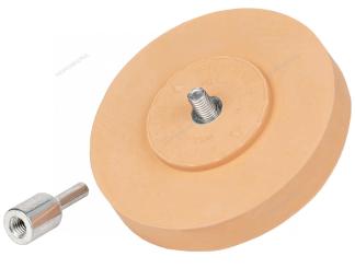 Диск зачистной резиновый 100 мм для удаления скотча и остатков клея с адаптером