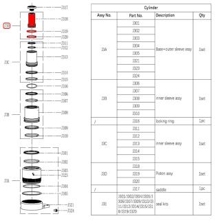 ������� ������������� � ����� (Piston assy) S50-3J
