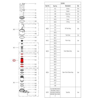 ���������� ������� ������������� � ����� (Inner Sleeve assy) S30-2EL