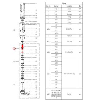������� ������������� � ����� (Piston assy) S30-2EL, S40-2EL