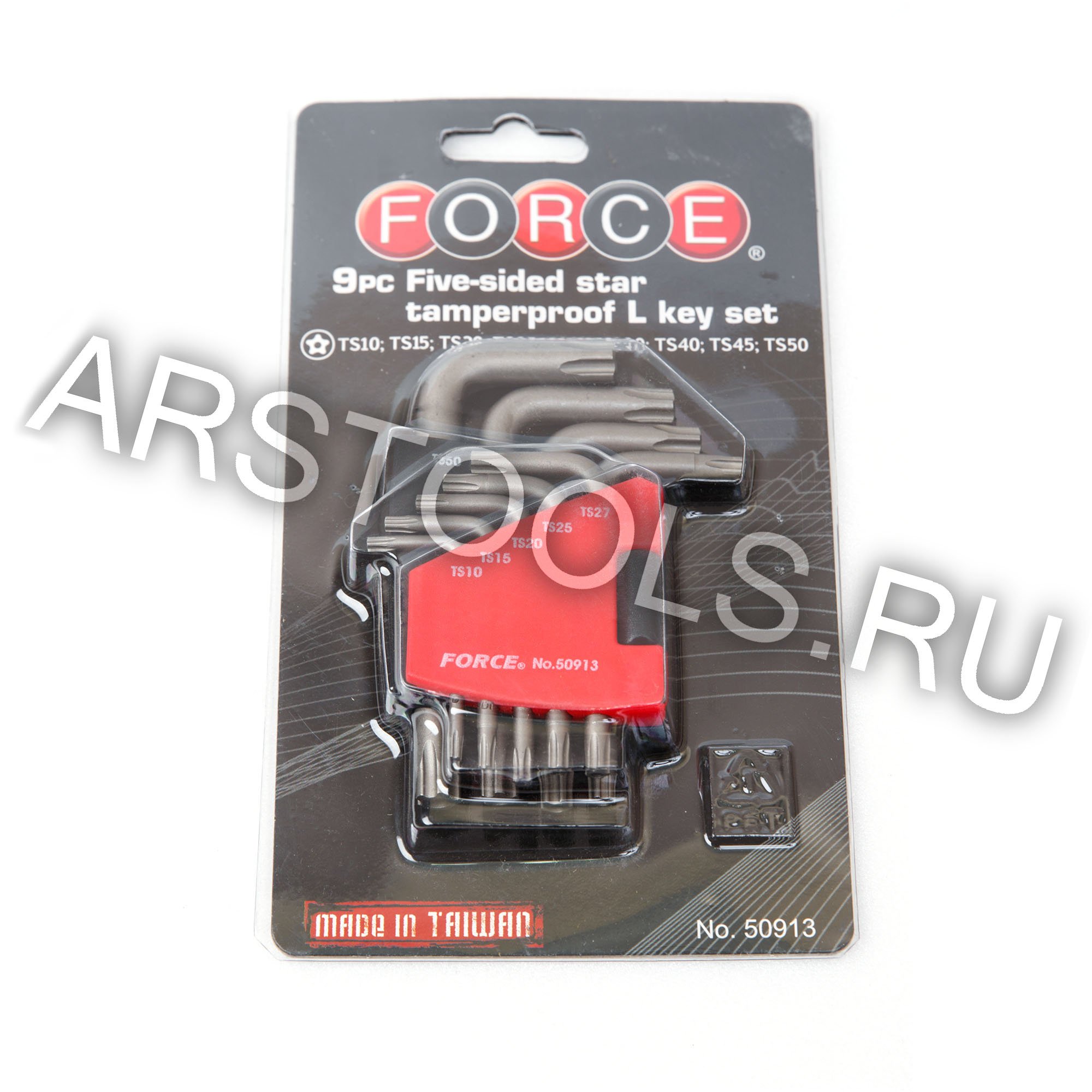 Набор угловых ключей TORX FORCE 50913 - 9 предметов